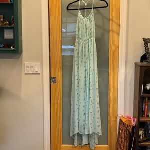 Wildfox seashells maxi dress aqua size Small
